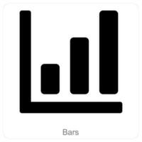 Bars and diagram icon concept vector