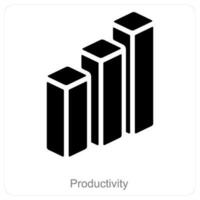 Productivity and diagram icon concept vector