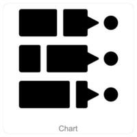 Chart and diagram icon concept vector