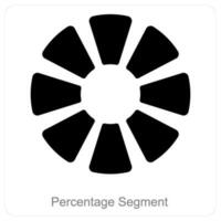 Percentage Segment and diagram icon concept vector