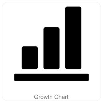 Graph Chart and diagram icon concept vector