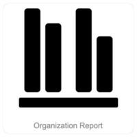 Organization Report and diagram icon concept vector