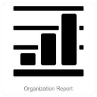 Organization Report and diagram icon concept vector