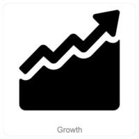 Growth and diagram icon concept vector