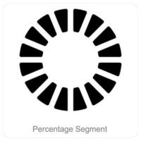 Percentage Segment and diagram icon concept vector