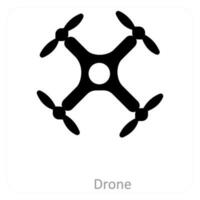 Drone and technology icon concept vector