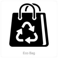 eco bolso y ecología icono concepto vector