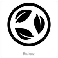 ecología y ecológico icono concepto vector