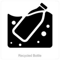 Recycled Bottle and ecology icon concept vector