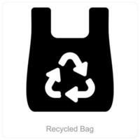 Recycle Bag and recycle icon concept vector