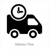 Delivery Time and delivery icon concept vector