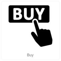 comprar y hacer clic icono concepto vector