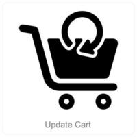 Update Cart and buy icon concept vector