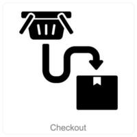 Checkout and invoice icon concept vector