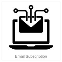 Email Subscription and email icon concept vector