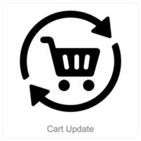 Cart Update and update icon concept vector