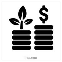 Income Expenditure and budget icon concept vector