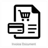 Invoice Document and document icon concept vector