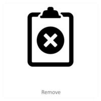 remove and delete icon concept vector