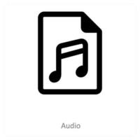 audio and file icon concept vector