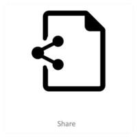 share and file icon concept vector