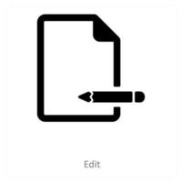 edit and archive icon concept vector