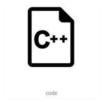 código y programación icono concepto vector