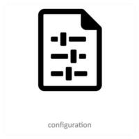 configuration and optimization icon concept vector