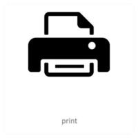 print and document icon concept vector