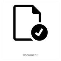 document and approved icon concept vector