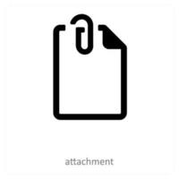 attachment and connect icon concept vector