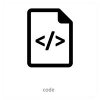 código y programación icono concepto vector