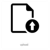 upload and data icon concept vector