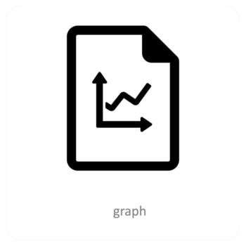 graph and document icon concept vector