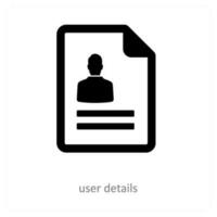 user details and account icon concept vector