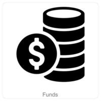 Funds and money icon concept vector