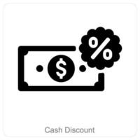 Cash Discount and discount icon concept vector