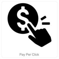 Pay Per Click and finance icon concept vector