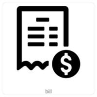 Invoice Bill and bill icon concept vector