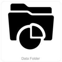 Data Folder and Folder icon concept vector