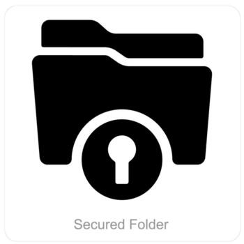 asegurado carpeta y carpeta icono concepto vector