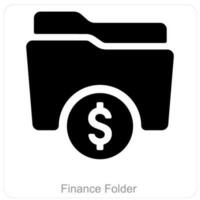 Finance Folder and Folder icon concept vector