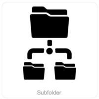 Subfolder and Folder icon concept vector