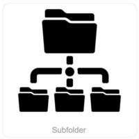 Subfolder and Folder icon concept vector