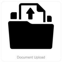 Document Upload and Folder icon concept vector