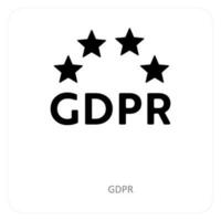 gdpr and privacy icon concept vector