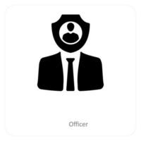 Officer and administrator icon concept vector