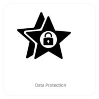 data protection and gdpr icon concept vector