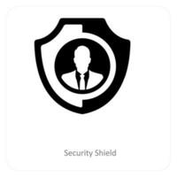 security shield and protection icon concept vector