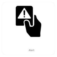 alert and warning icon concept vector